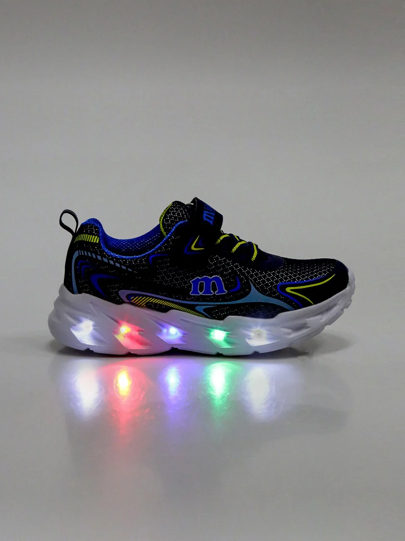 Sneakers sportive da ragazzo con luci - blu