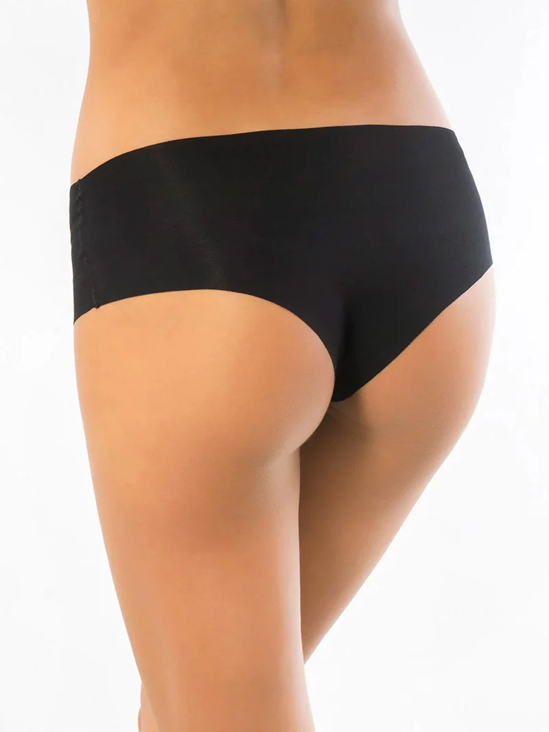 Panty donna in cotone taglio laser - nero