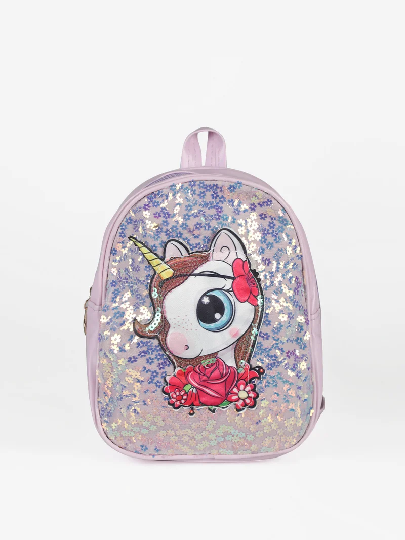 Zainetto da bambina con stampa unicorno - lilla