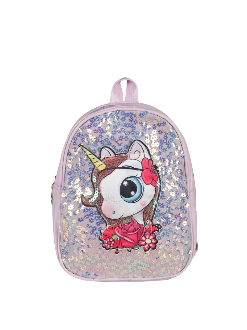 Zainetto da bambina con stampa unicorno - lilla