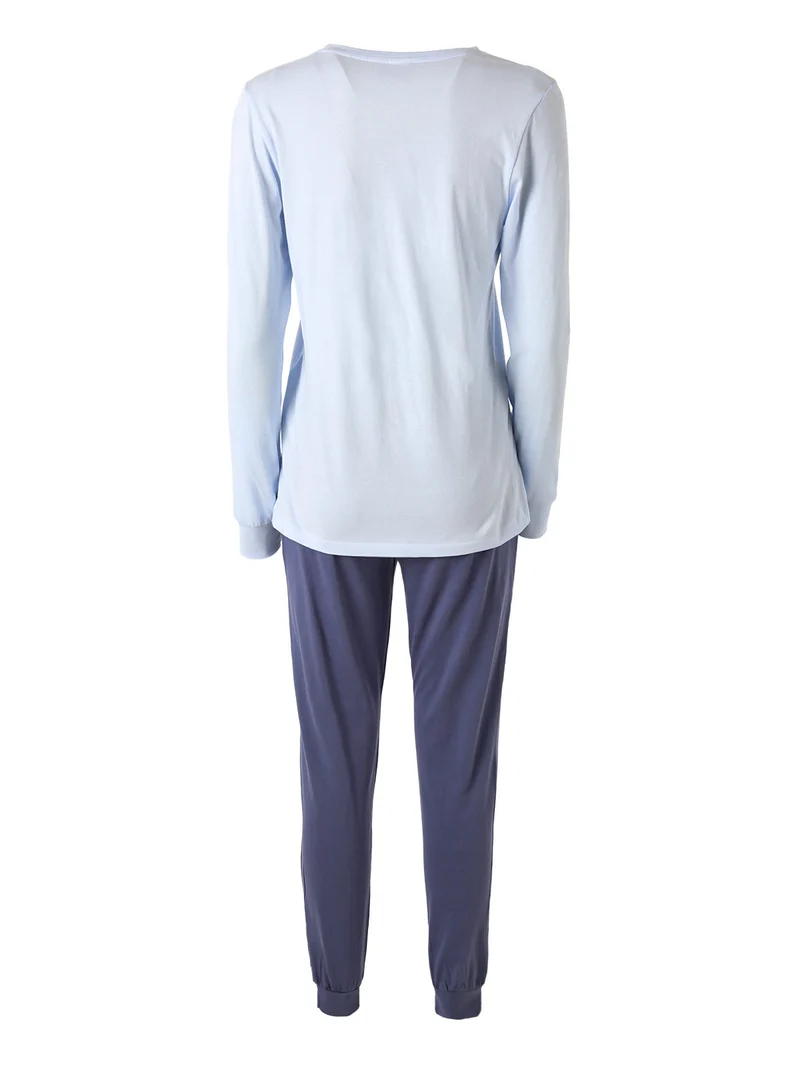 Stitch pigiama da donna in cotone con stampe - azzurro