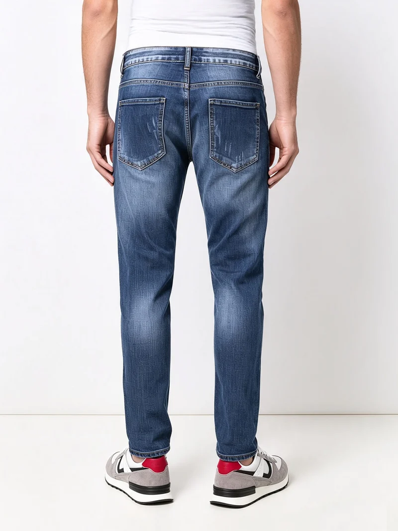 Jeans da uomo slim fit con strappi - jeans