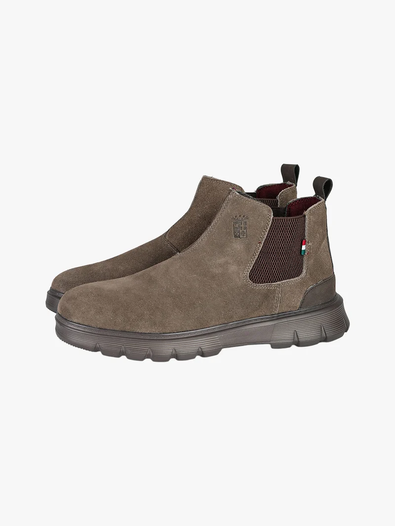 Stivaletti in pelle scamosciata da uomo - taupe