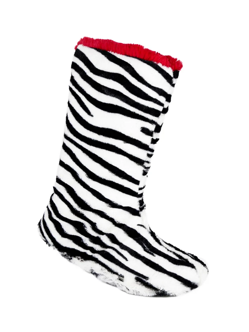 Pantofole pelose a stivaletto - bianco
