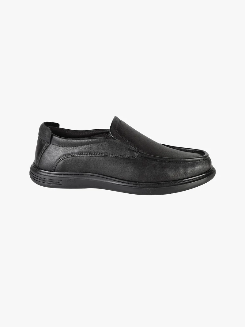 Mocassini comfort in pelle da uomo - nero