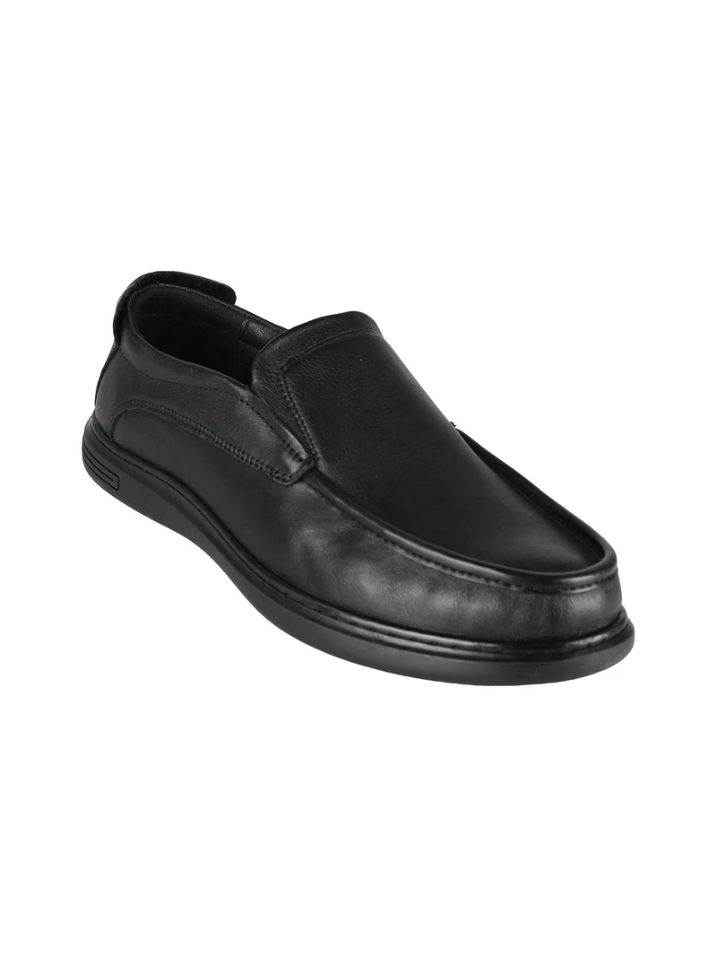 Mocassini comfort in pelle da uomo - nero