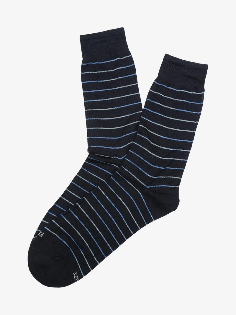 Calza corta da uomo in filo di scozia - blu scuro