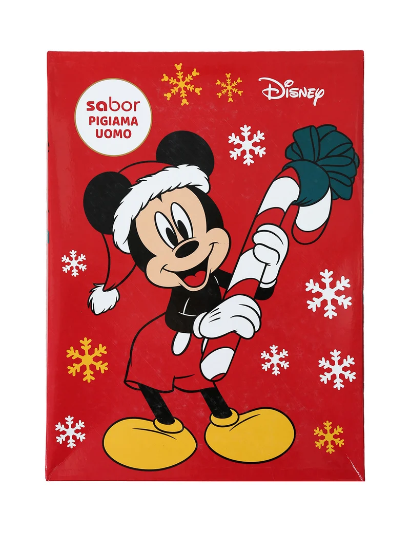 Topolino pigiama natalizio uomo in cotone - rosso