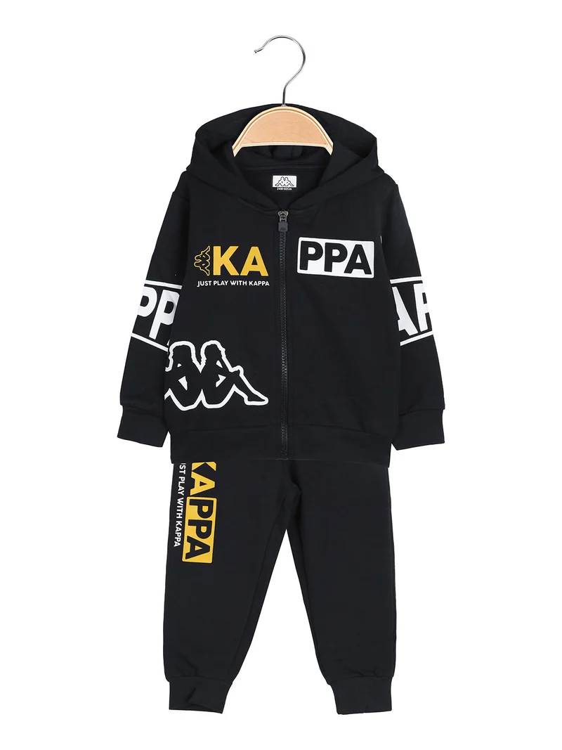 Completo tuta 2 pezzi da neonato con cappuccio e zip - blu scuro