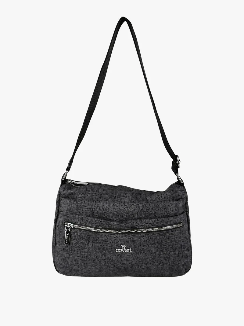Borsa a tracolla da donna in nylon - nero