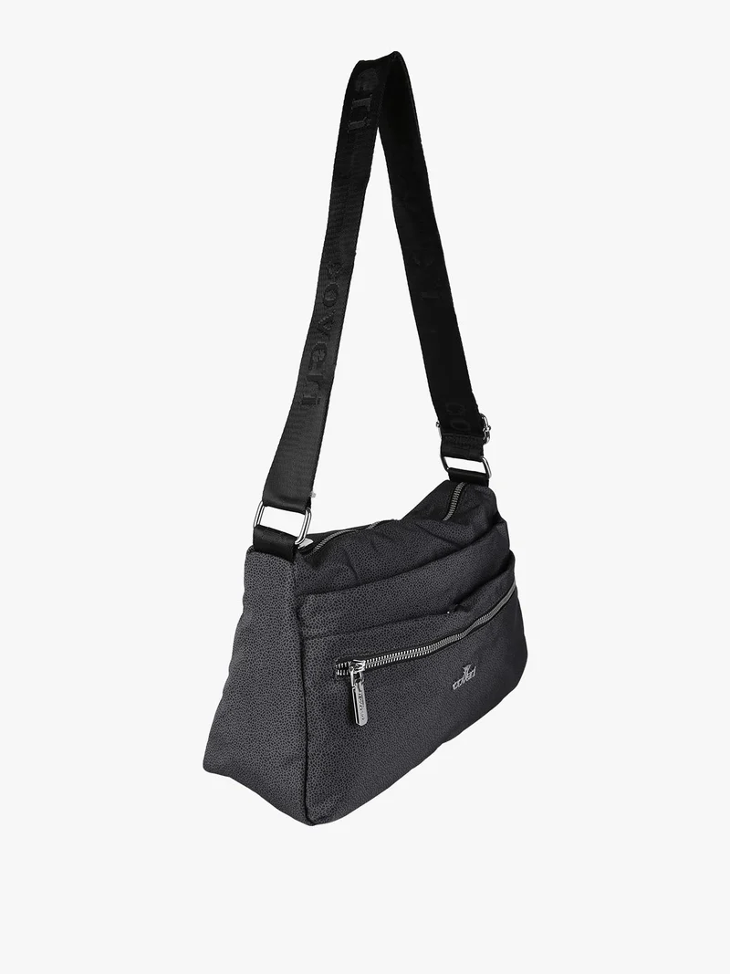 Borsa a tracolla da donna in nylon - nero