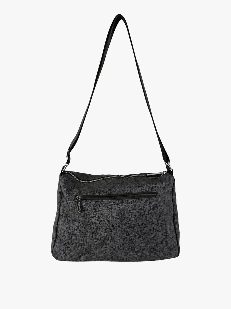 Borsa a tracolla da donna in nylon - nero