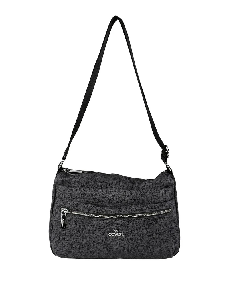 Borsa a tracolla da donna in nylon - nero