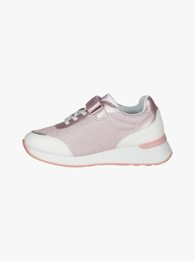 Sneakers da ragazza con zeppa e strass - rosa