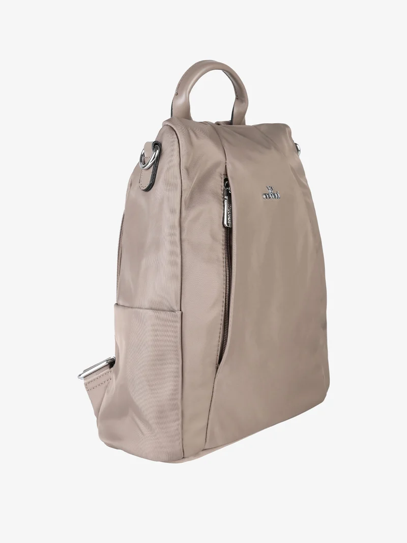 Zainetto donna in nylon - taupe