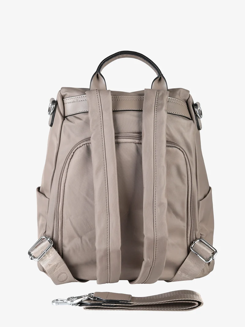 Zainetto donna in nylon - taupe