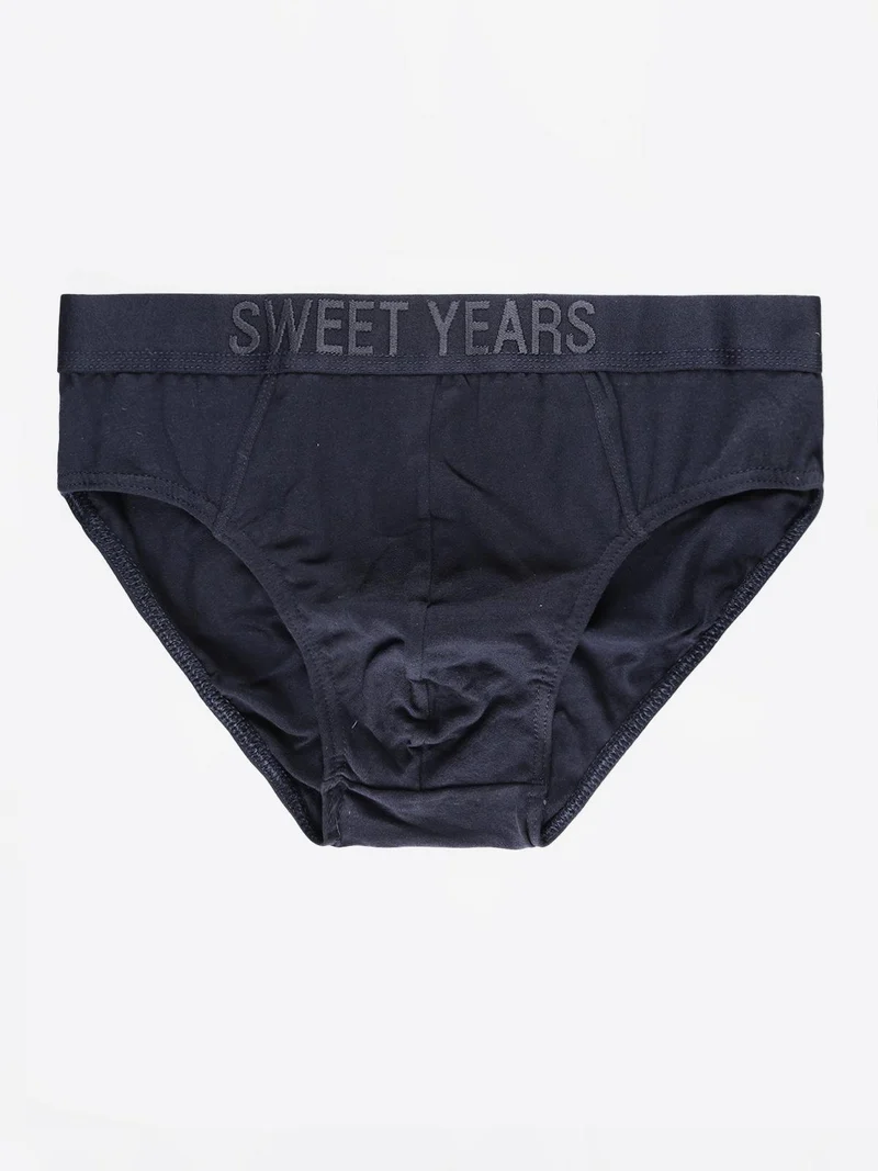 slip in cotone elasticizzato - blu