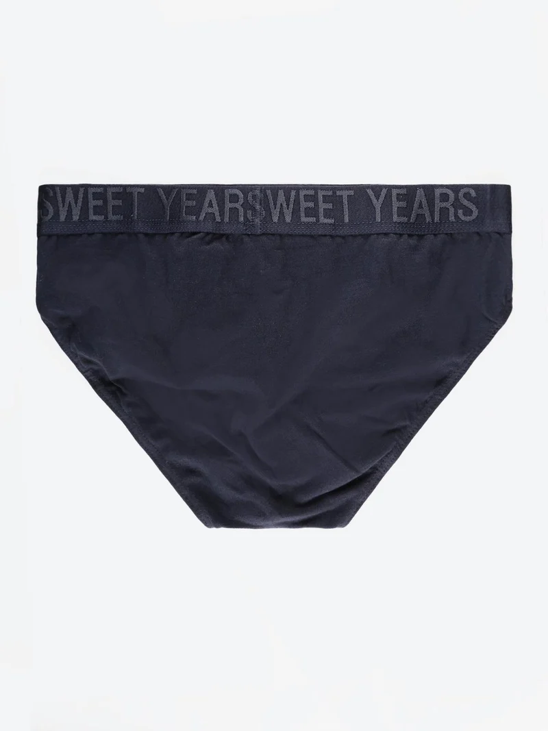 slip in cotone elasticizzato - blu