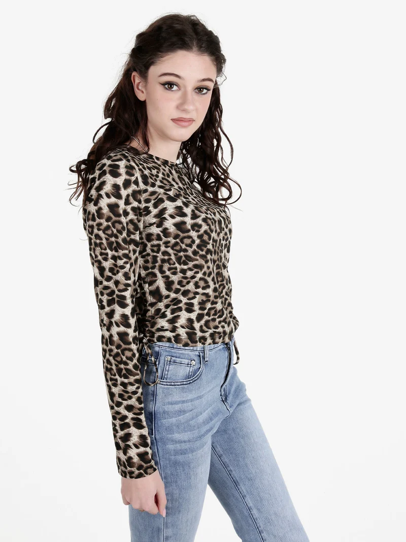 Maglia donna maculata a maniche lunghe - militare