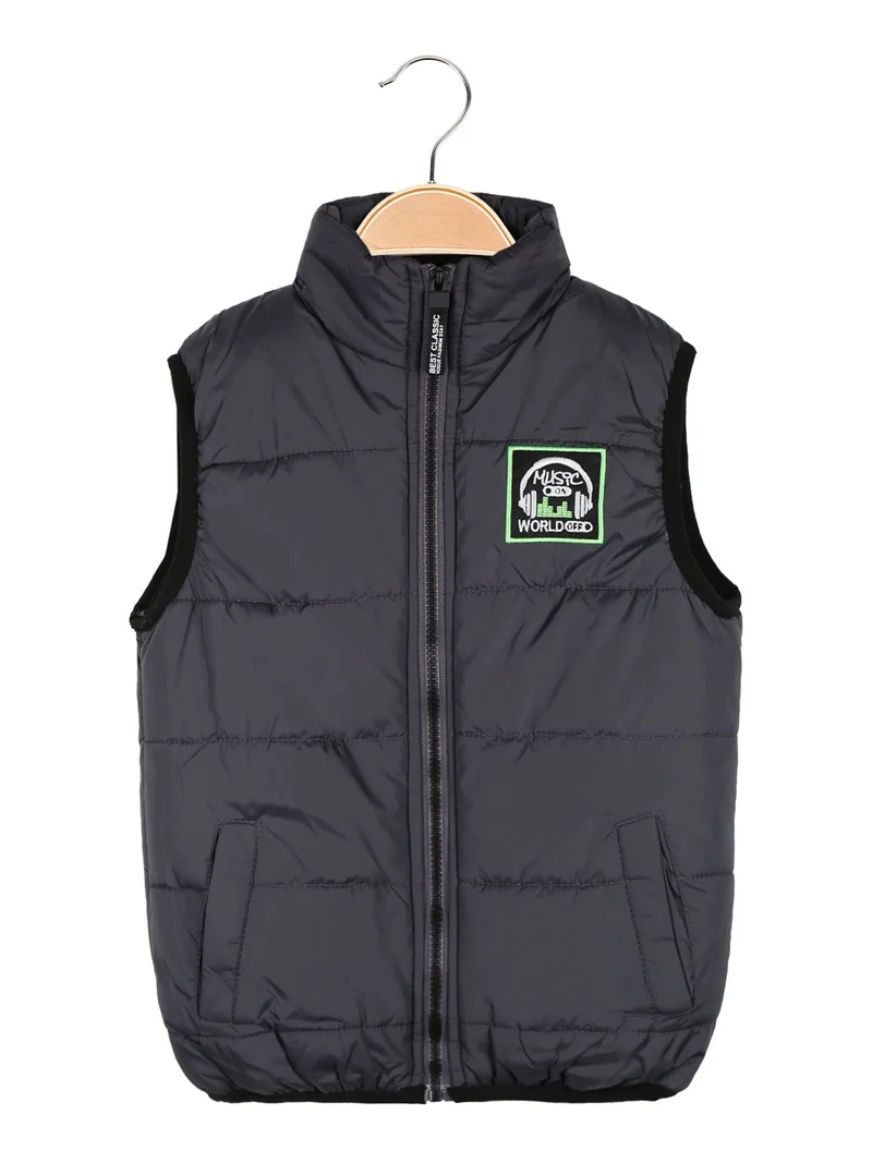 Gilet imbottito da bambino - grigio scuro