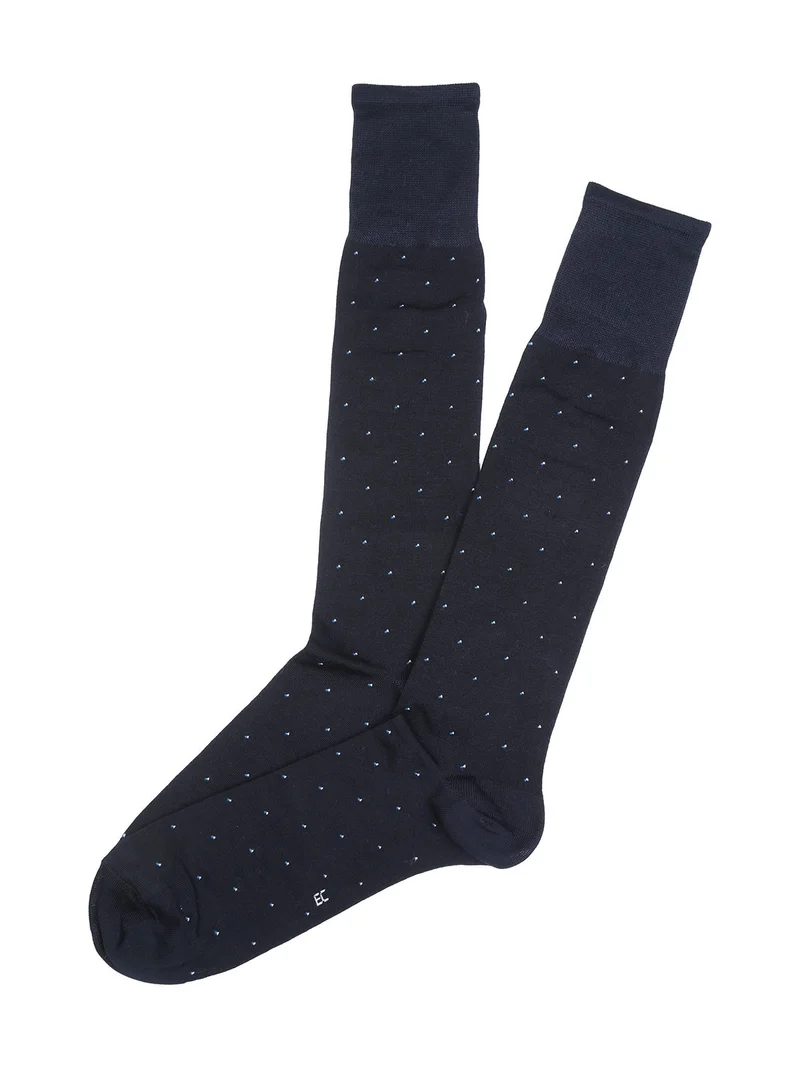 Calze lunghe da uomo in cotone mercerizzato - blu