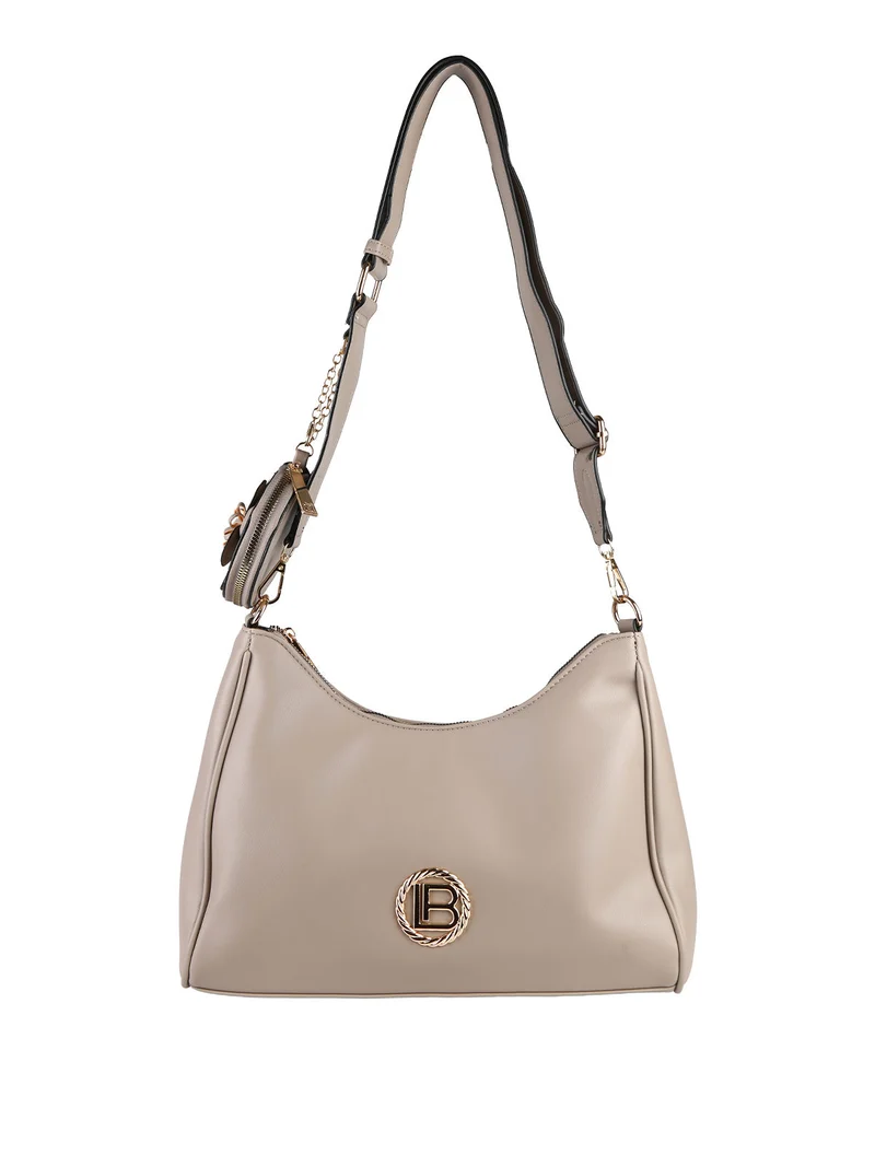 Borsa donna a tracolla con portamonete - naturale
