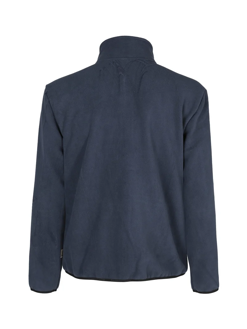 Giacca da uomo in pile con zip - blu