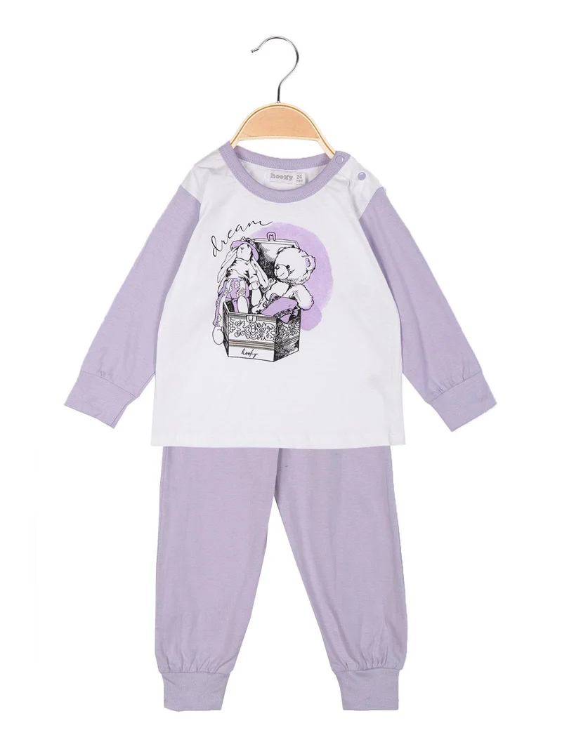 Pigiama lungo neonata 2 pezzi - lilla