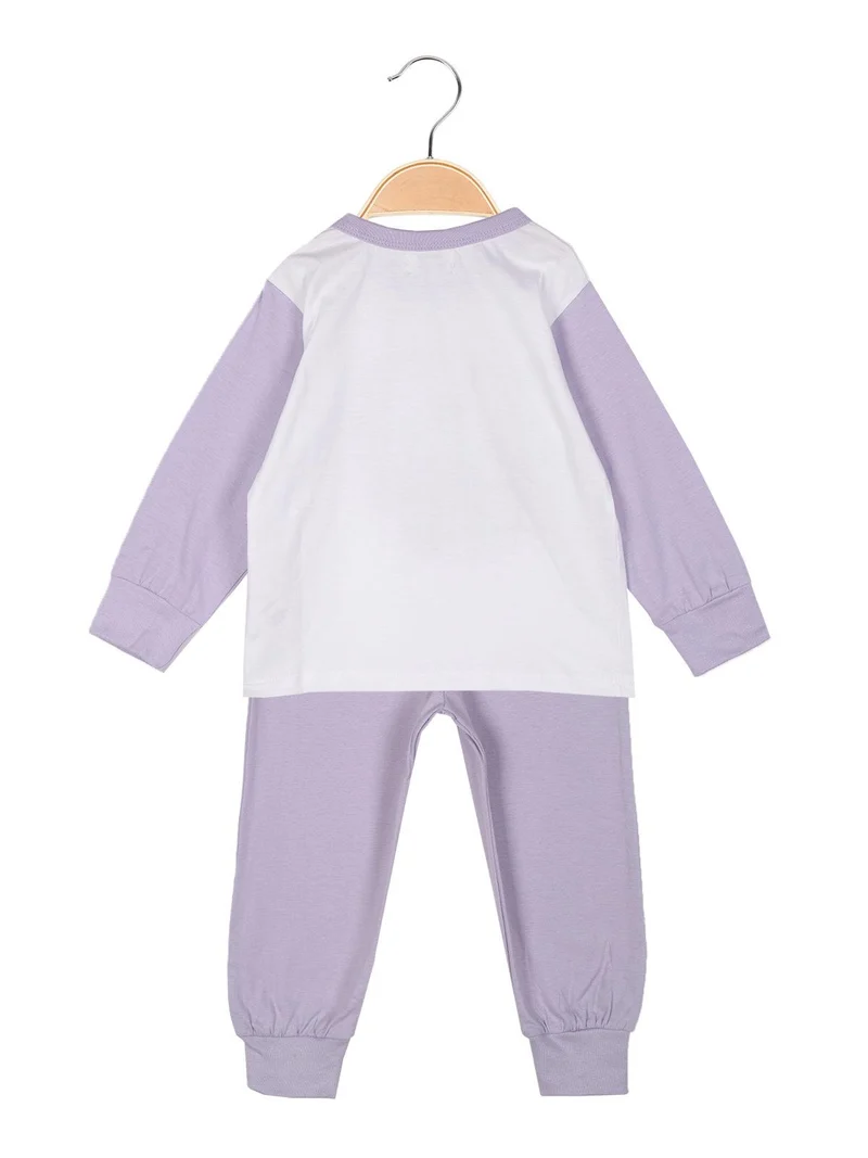 Pigiama lungo neonata 2 pezzi - lilla