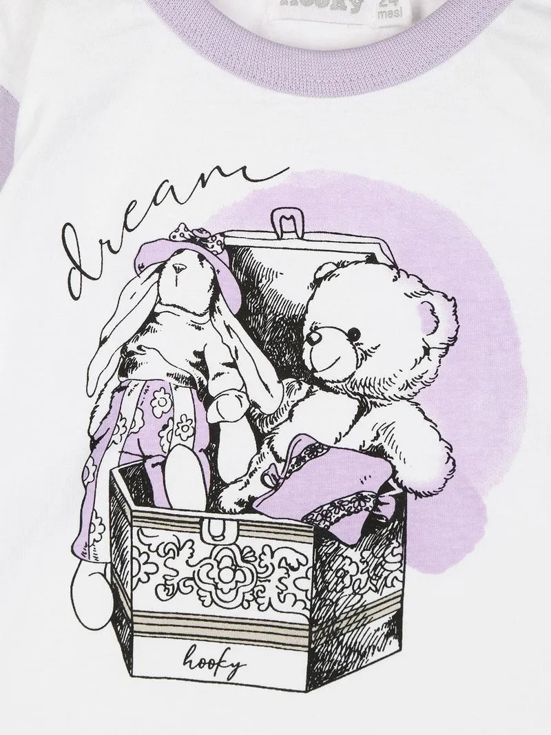 Pigiama lungo neonata 2 pezzi - lilla