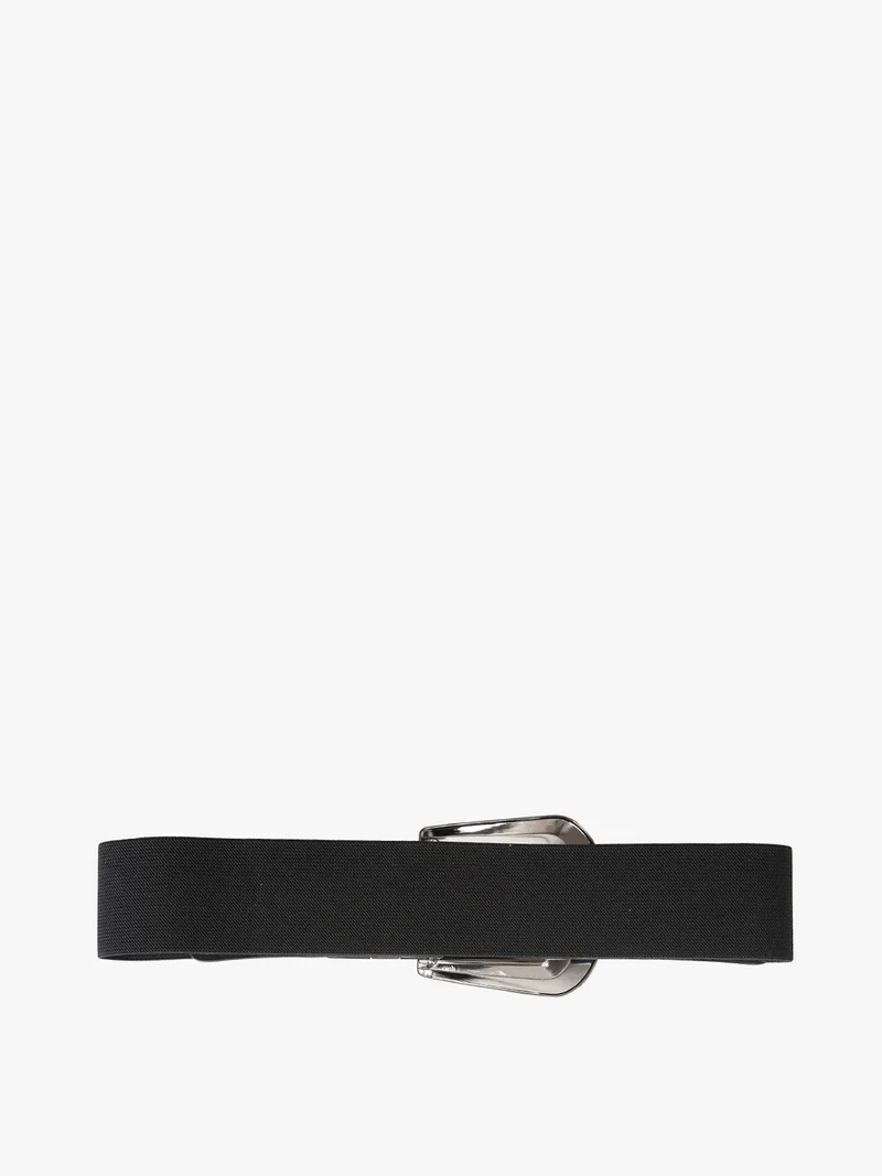 Cintura donna elasticizzata con fibbia - nero