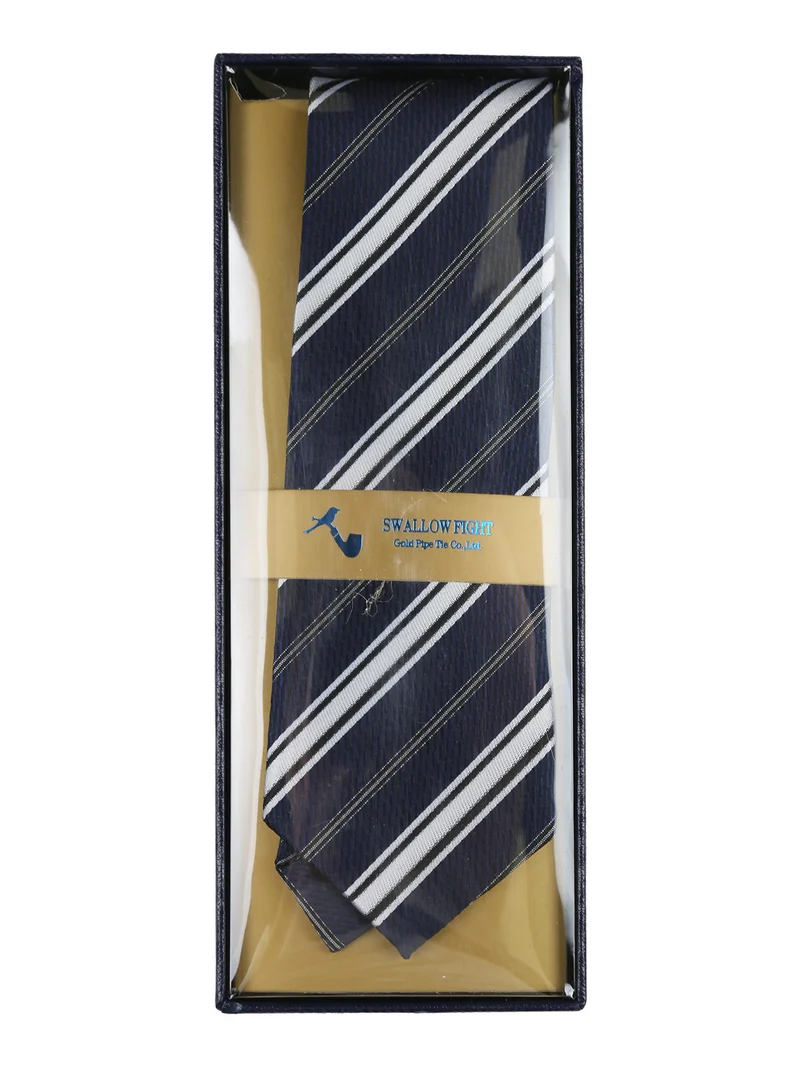 Cravatta classica da uomo con stampe - blu