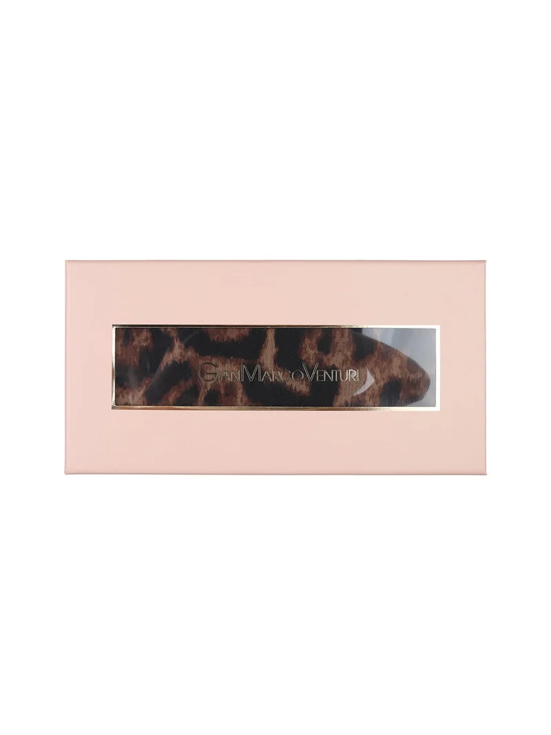 Sciarpa animalier da donna sfrangiata - marrone