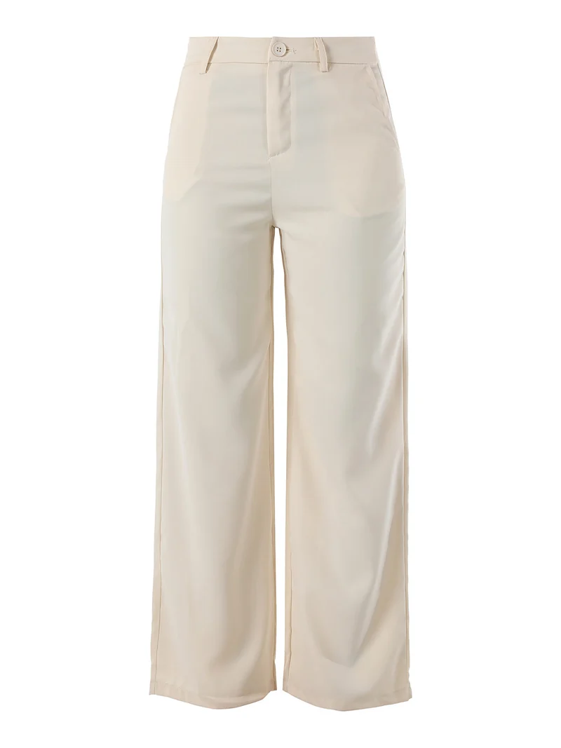 Pantaloni donna a palazzo - beige