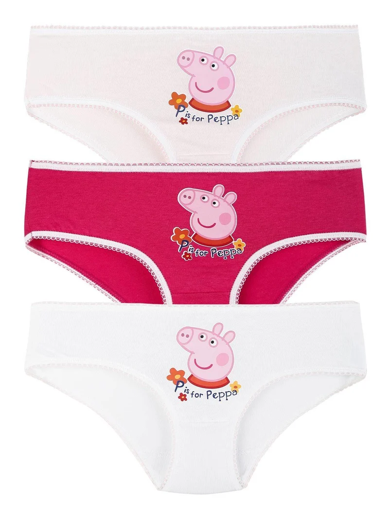 Tris slip bambina con stampa - assortito