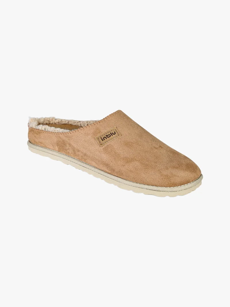 Pantofole donna invernali scamosciate - cammello