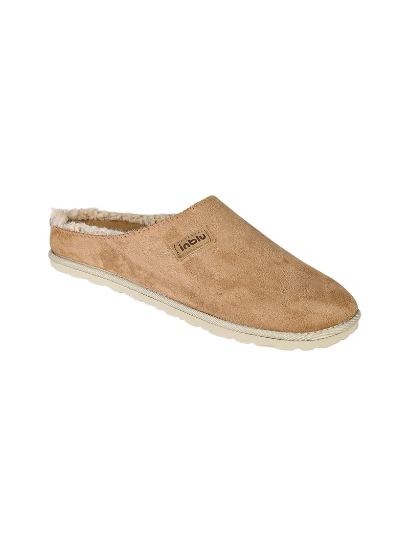 Pantofole donna invernali scamosciate - cammello