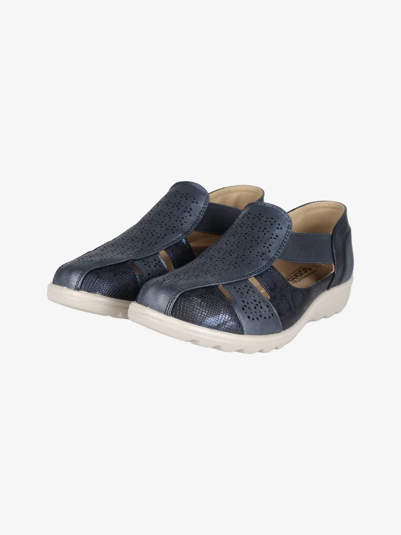 Scarpe slip on donna aperte - blu