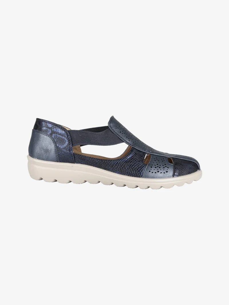 Scarpe slip on donna aperte - blu