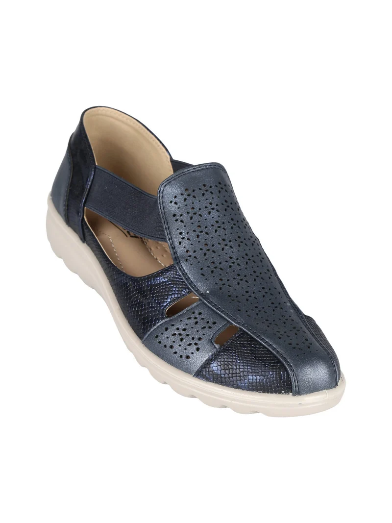 Scarpe slip on donna aperte - blu