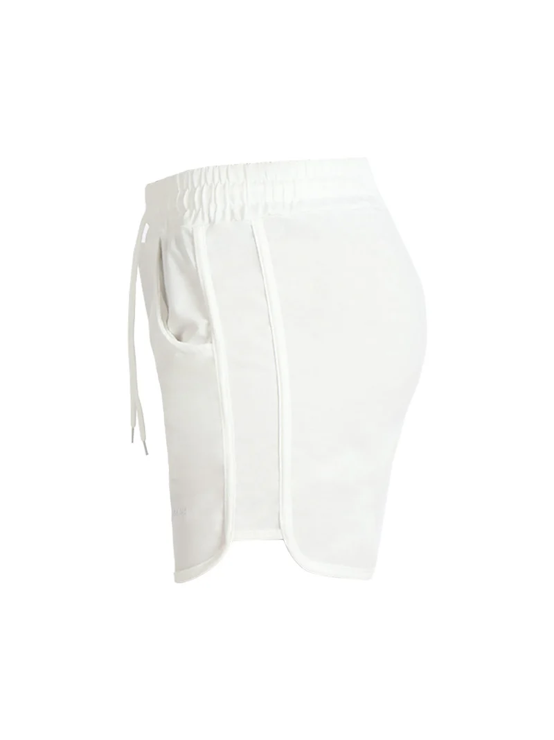 Shorts sportivi donna con coulisse - bianco