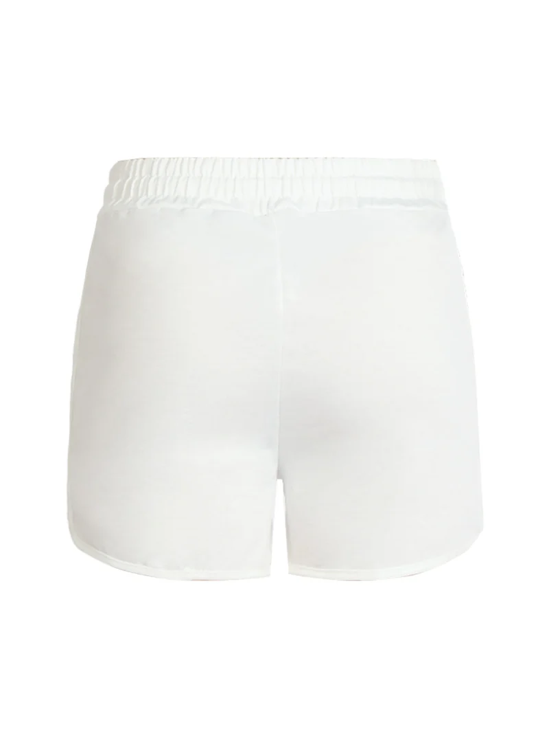 Shorts sportivi donna con coulisse - bianco