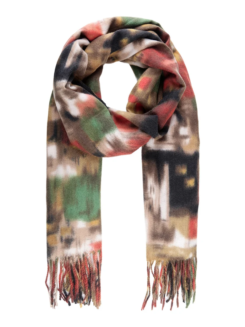 Sciarpa colorata da donna con frange - multicolore