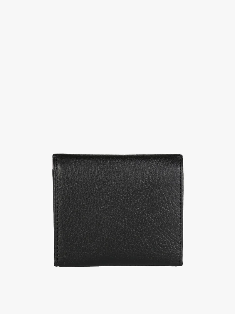 Mini portafoglio in pelle da donna - nero