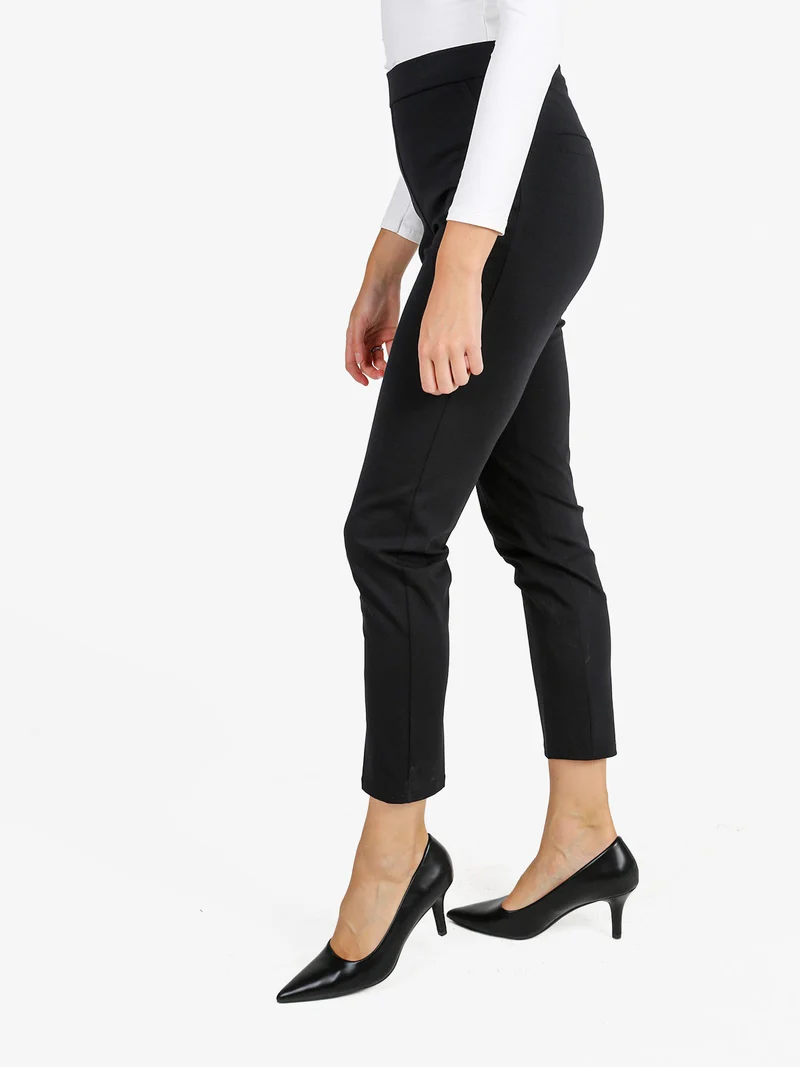 Pantaloni donna a sigaretta - nero