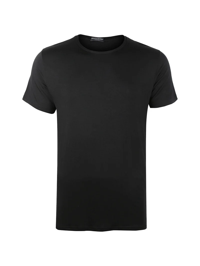 Maglia intima da uomo a manica corta - nero