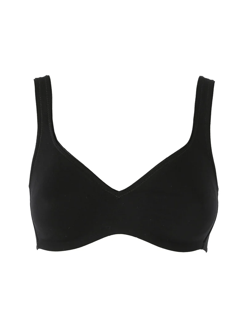PINK Reggiseno con coppe preformate in cotone makò COPPA B - nero