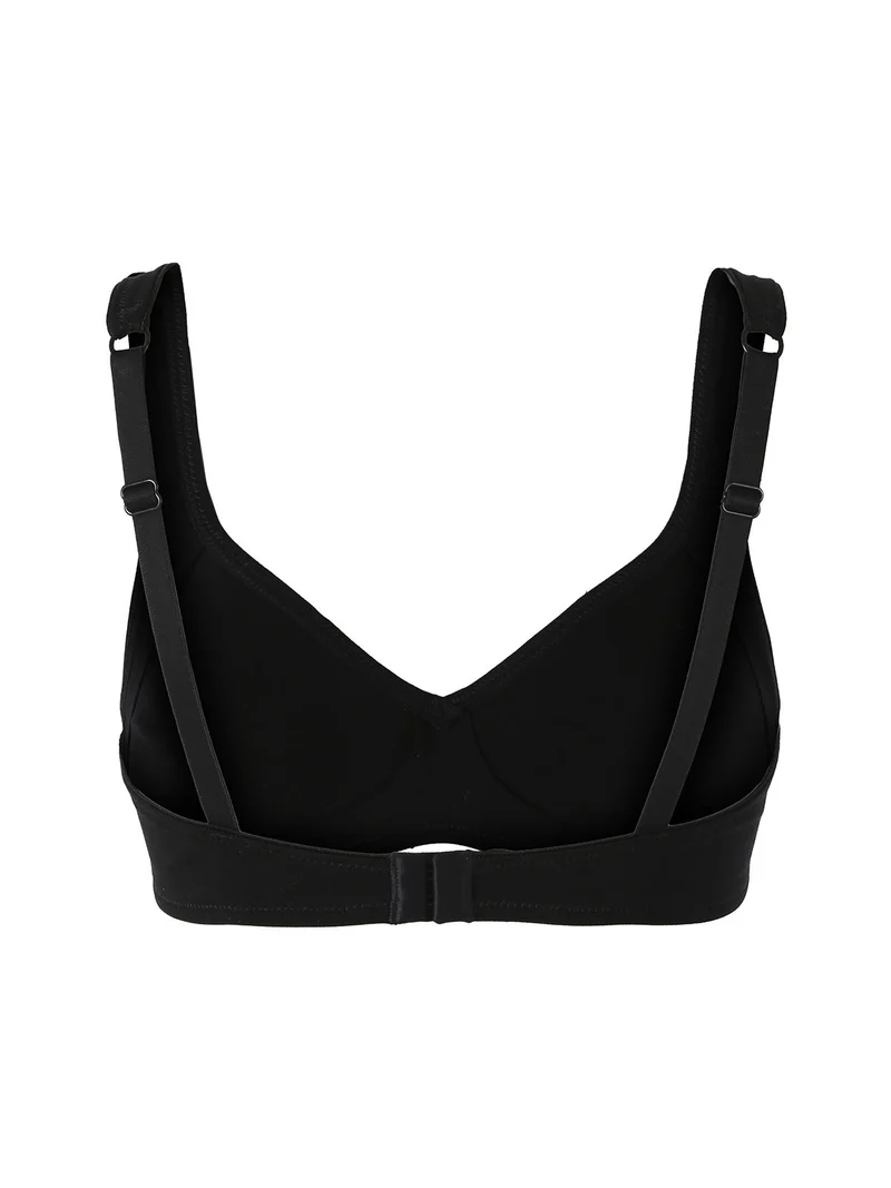 PINK Reggiseno con coppe preformate in cotone makò COPPA B - nero