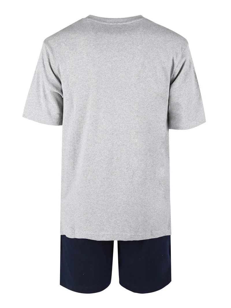 Pigiama corto da uomo in misto cotone - grigio