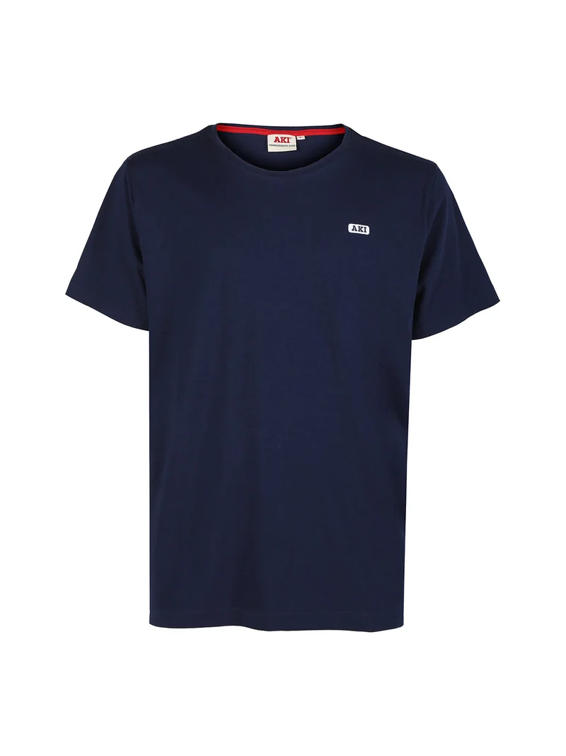 T-shirt uomo in cotone tinta unita - blu scuro